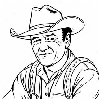 John Wayne Coloring Page 41288-34276