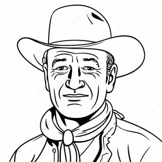 Classic John Wayne Cowboy Coloring Page 41289-34282