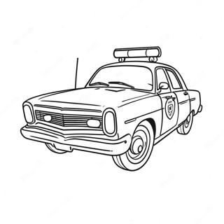 Classic Police Car Coloring Page 412-330