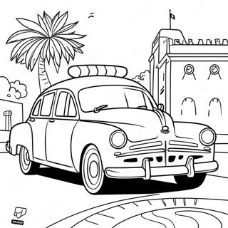 Classic Police Car Coloring Page 412-332