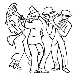 Jazz Dance Coloring Page 41328-34322