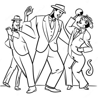 Jazz Dance Coloring Page 41328-34323