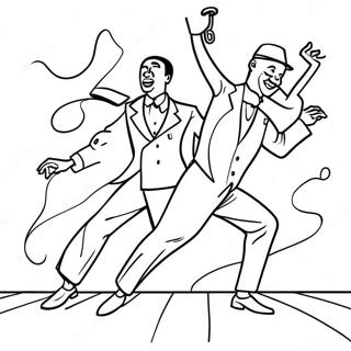 Jazz Dance Coloring Page 41328-34324