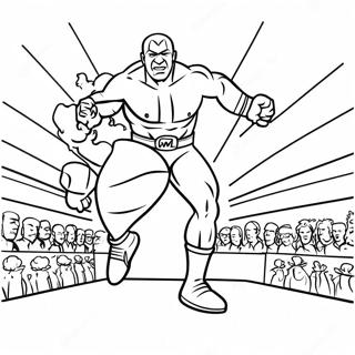 Wwe Wrestler Jumping On Opponent Coloring Page 41349-34332