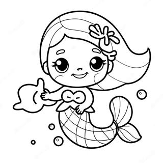 Cute Mermaid Lol Pets Underwater Coloring Page 41380-34348