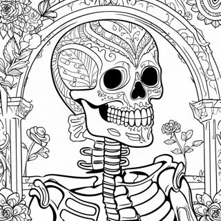 Detailed Human Skeleton Coloring Page 41400-34350