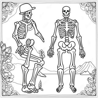 Detailed Human Skeleton Coloring Page 41400-34351