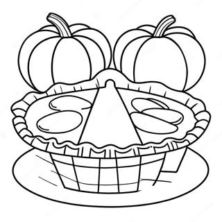 Colorful Pumpkin Pie Coloring Page 41410-34379