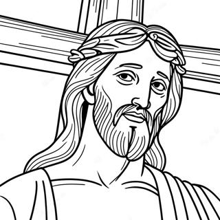 Jesus On The Cross Coloring Page 41420-34371