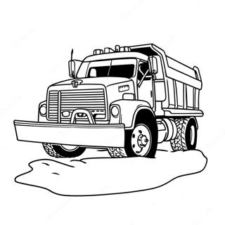 Snow Plow Truck Coloring Page 41429-34383