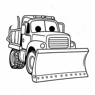 Cute Snow Plow With Snowflakes Coloring Page 41430-34386