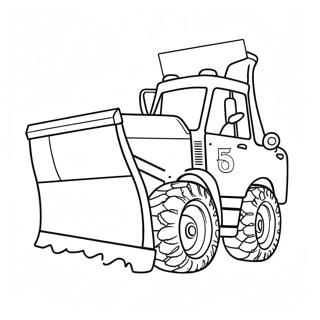 Cute Snow Plow With Snowflakes Coloring Page 41430-34387