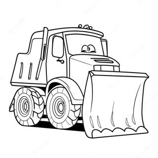 Cute Snow Plow With Snowflakes Coloring Page 41430-34388