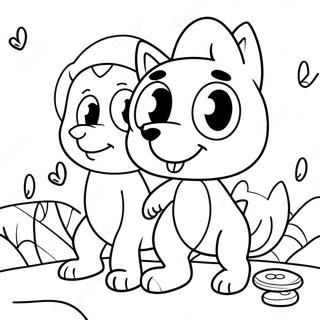 Bluey And Bingo Adventure Coloring Page 41450-34406