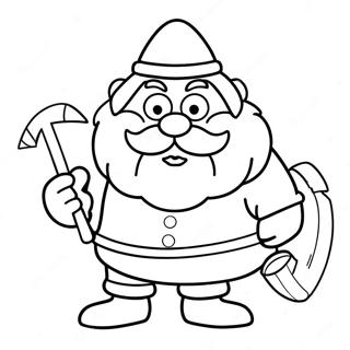 Yukon Cornelius With Pickaxe Coloring Page 41470-34412