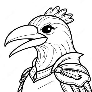 Raven In Dark Costume Coloring Page 41500-34438