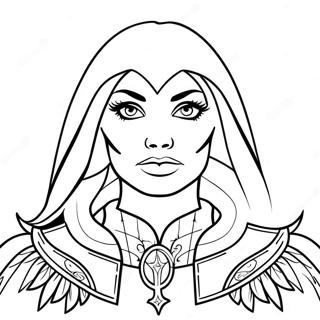 Raven In Dark Costume Coloring Page 41500-34439