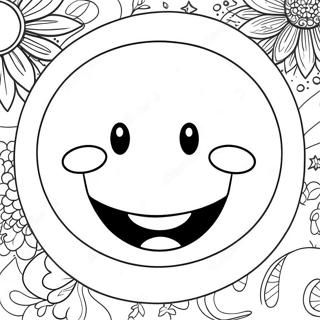 Smiley Preppy Coloring Page 4150-3346