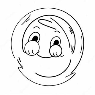 Smiley Preppy Coloring Page 4150-3347