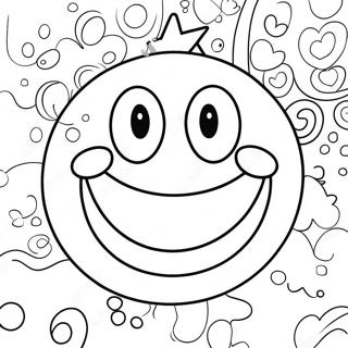 Happy Smiley Face Coloring Page 4151-3349