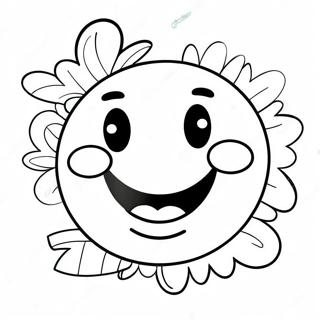 Happy Smiley Face Coloring Page 4151-3352