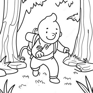 Tintin Adventure In The Jungle Coloring Page 41540-34469