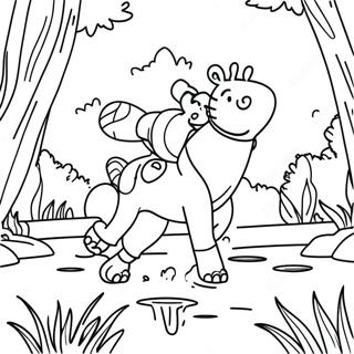 Tintin Adventure In The Jungle Coloring Page 41540-34471