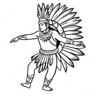 Traditional Pow Wow Dancer Coloring Page 41550-34482