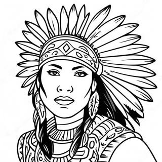 Traditional Pow Wow Dancer Coloring Page 41550-34483