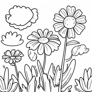 Bright Marigold Garden Coloring Page 41560-34486