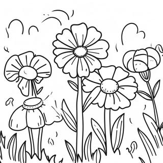 Bright Marigold Garden Coloring Page 41560-34488