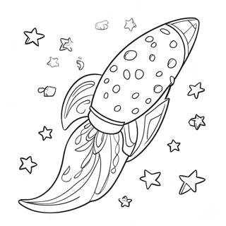 Colorful Comet With Stars Coloring Page 41580-34503