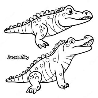 Vector The Crocodile Coloring Page 41599-34514