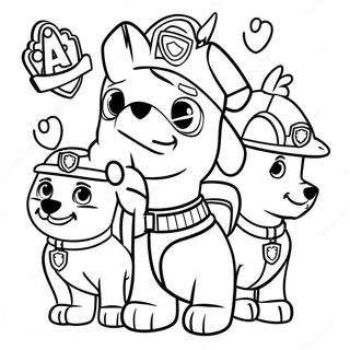 Paw Patrol Birthday Celebration Coloring Page 41609-34520