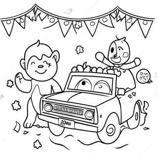 Chase And Marshall Birthday Party Coloring Page 41610-34525