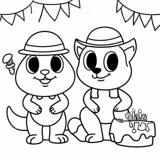 Chase And Marshall Birthday Party Coloring Page 41610-34527