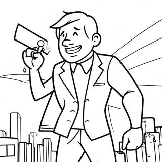 Mr Beast In Action Coloring Page 4161-3357