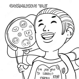 Positive Self Talk Affirmation Coloring Page 41630-34548