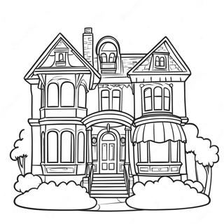 Dream House Mansion Coloring Page 41639-34550