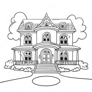 Dream House Mansion Coloring Page 41639-34551