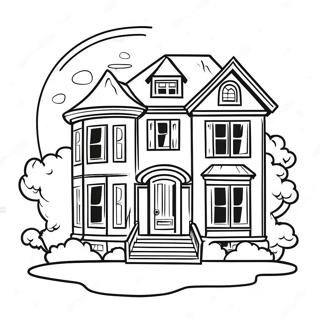 Dream House Mansion Coloring Page 41639-34552