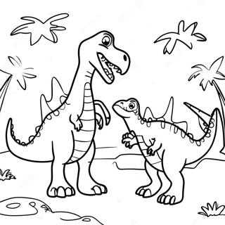 Spinosaurus Vs T Rex Epic Battle Coloring Page 41649-34560