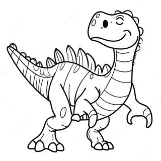 Fierce Spinosaurus Roaring Coloring Page 41650-34562