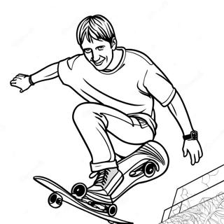 Tony Hawk Coloring Page 41699-34616