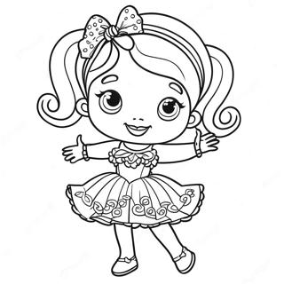 Fancy Nancy In A Sparkly Dress Coloring Page 4171-3366