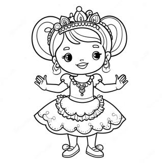 Fancy Nancy In A Sparkly Dress Coloring Page 4171-3367