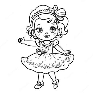 Fancy Nancy In A Sparkly Dress Coloring Page 4171-3368