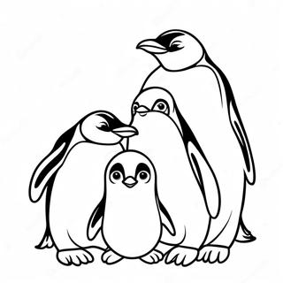 Adorable Penguin Family Coloring Page 41730-34625