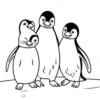 Adorable Penguin Family Coloring Page 41730-34626