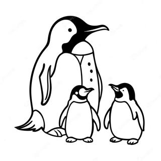 Adorable Penguin Family Coloring Page 41730-34627